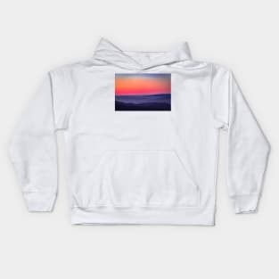 Sunset and mountains Kids Hoodie